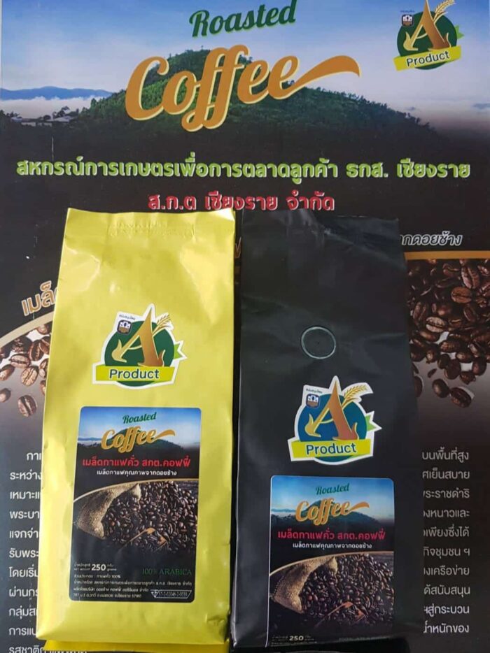 เมล็ดกาแฟอาราบิก้าคั่ว 100% (คั่วกลาง) ขนาด 250 กรัม ตรา สกต.คอฟฟี่