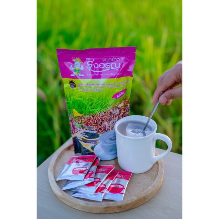 จมูกข้าวกล้องหอมมะลิแดงผสมงาดำจากธรรมชาติ (รสจืด) ขนาด 200 กรัม ตรา รุ่งอรุณ - รูปภาพ 3