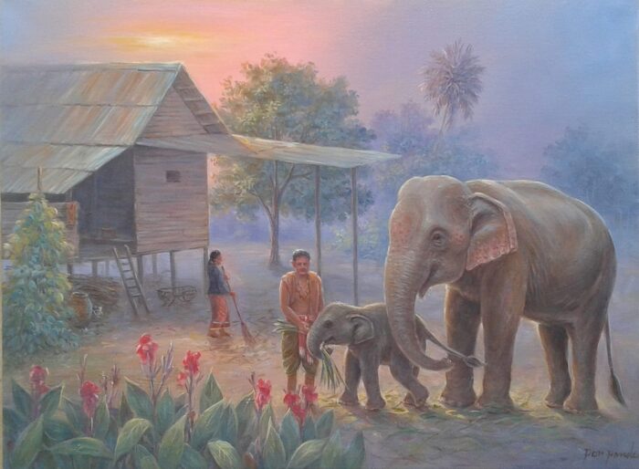 ภาพวาด จากหมู่บ้านช้าง จ.สุรินทร์ ตรา พร อาร์ทช้อป - Image 8