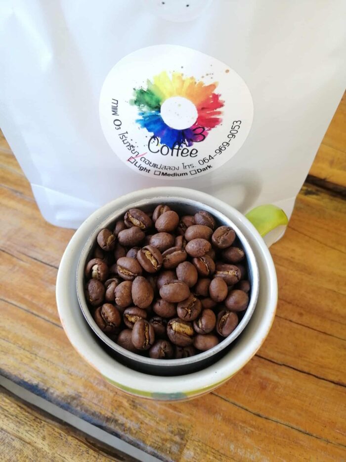 กาแฟอราบิก้าคั่ว แท้100% (Dark) ขนาด 150 กรัม ตรา O3 Coffee - รูปภาพ 2