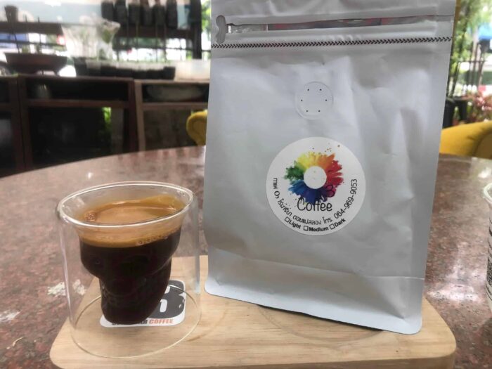 กาแฟอราบิก้าคั่ว แท้100% (Dark) ขนาด 150 กรัม ตรา O3 Coffee - รูปภาพ 3