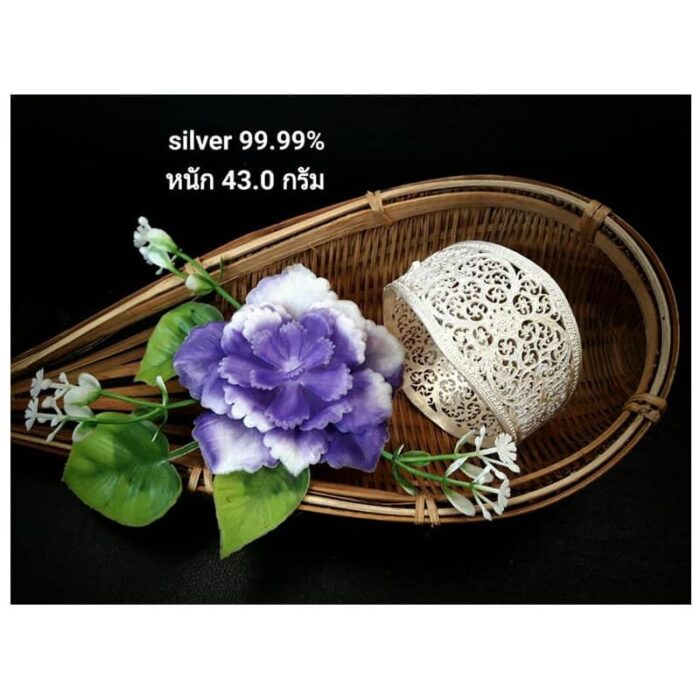 กำไลข้อมือเงินโบราณ ตรา ลำตัดเงินโบราณ
